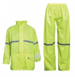 2-piece poly/pvc rainsuit in fluorescent color